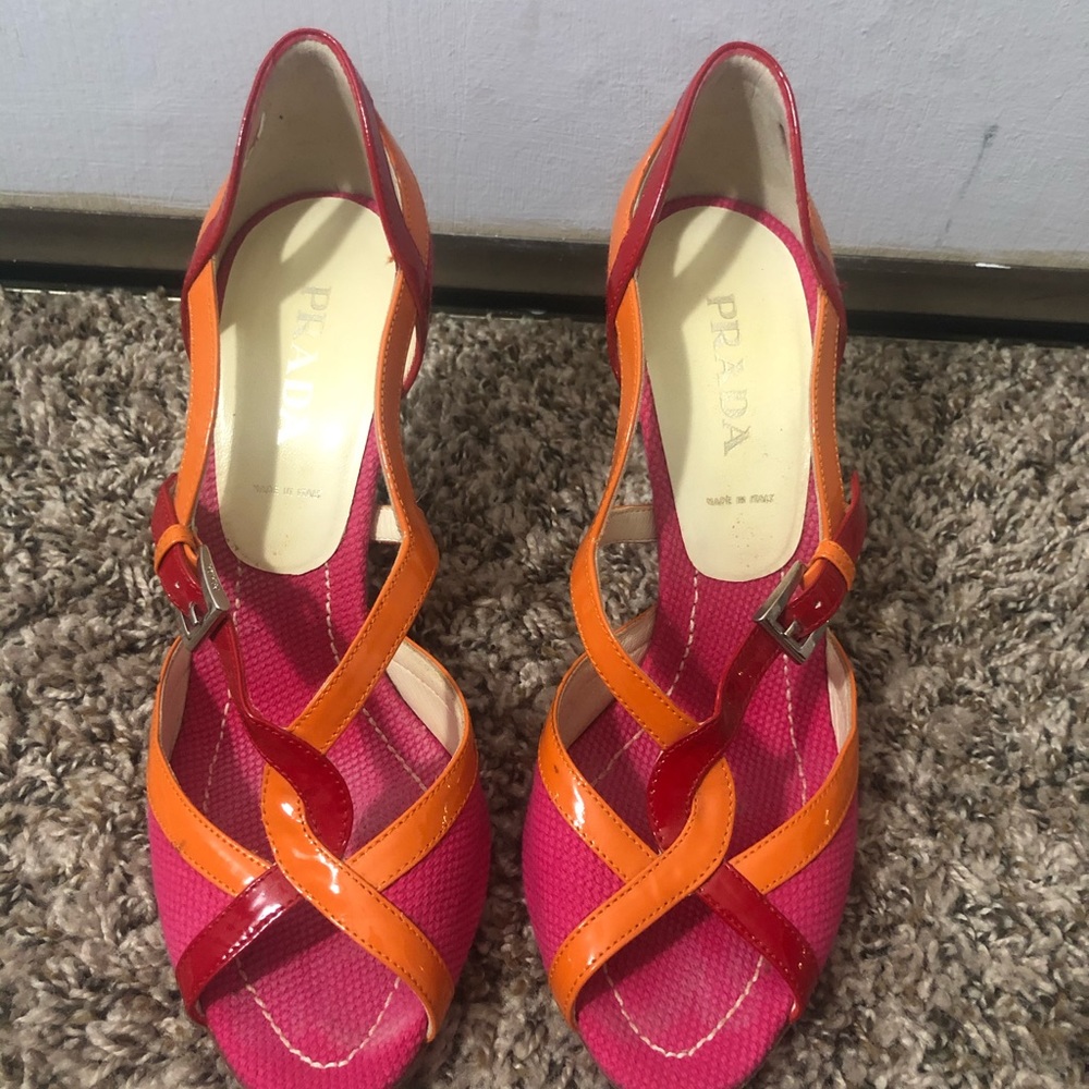 Gorgeous Peeptoe Prada heels